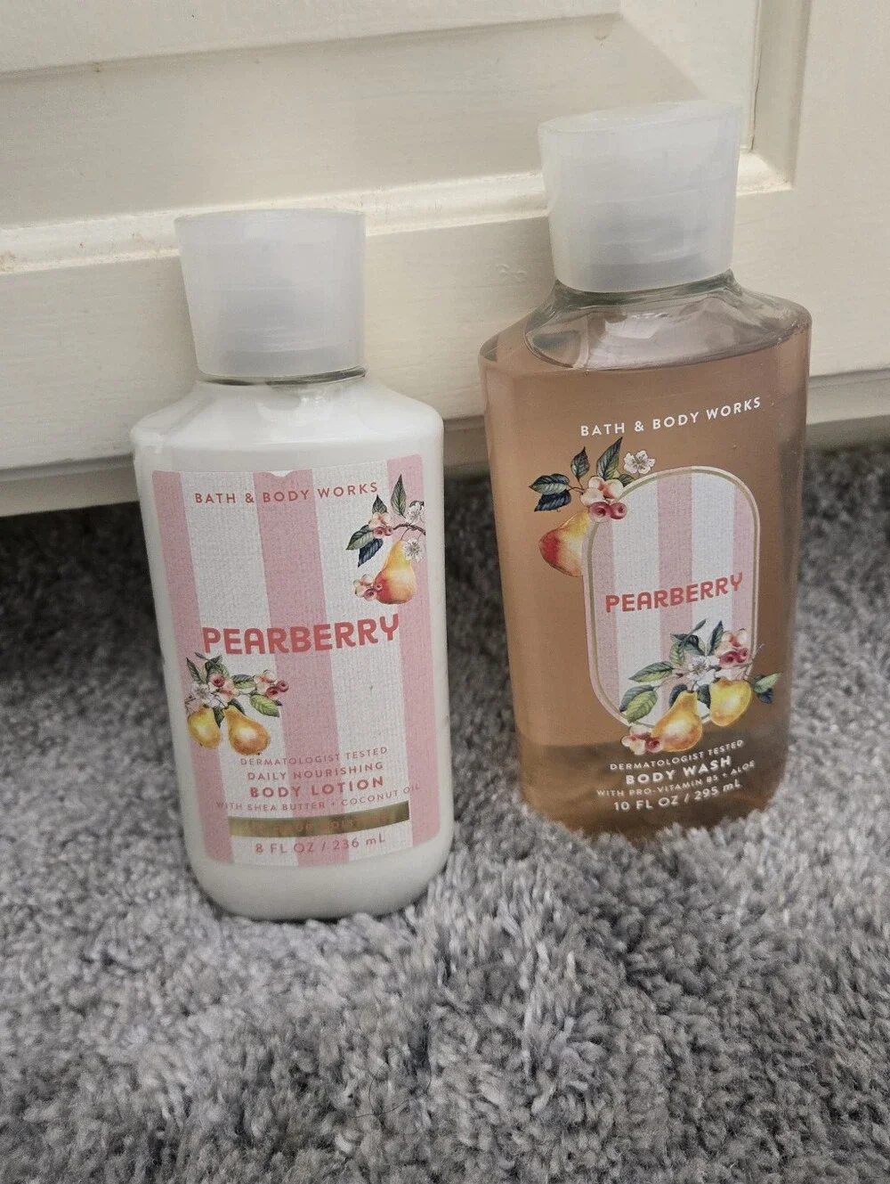 Bath & Body Works Pearberry Body Wash & Lotion Duo - Pink, White